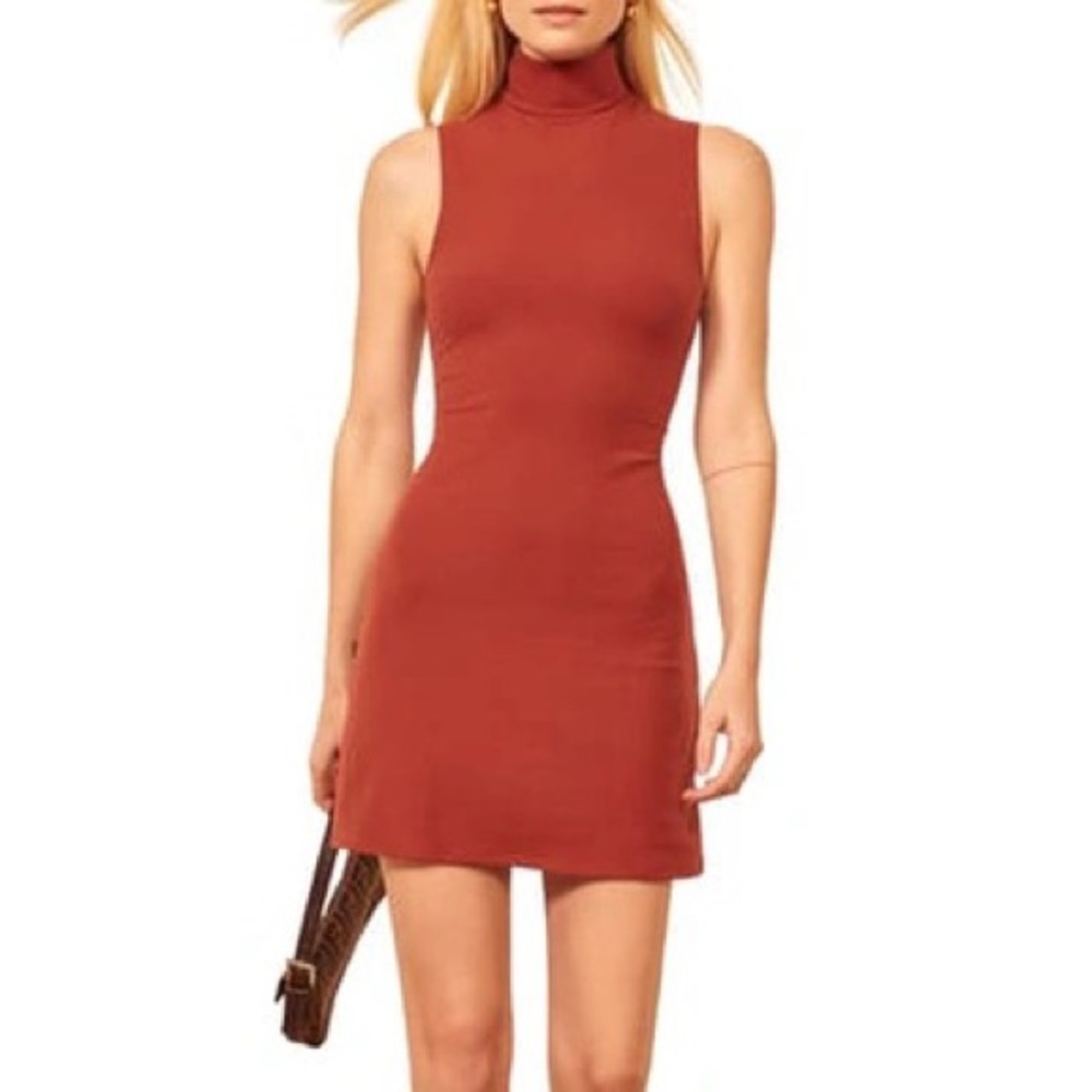 REFORMATION Jeans Paulina Ribbed Mini Dress